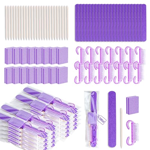 20 Sets Disposable Manicure Kit(20 Set -Purple) - size: 20 Set -Purple