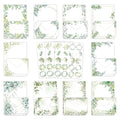 160 Pcs Stationery Paper Envelopes Set - color: Tree Leaf