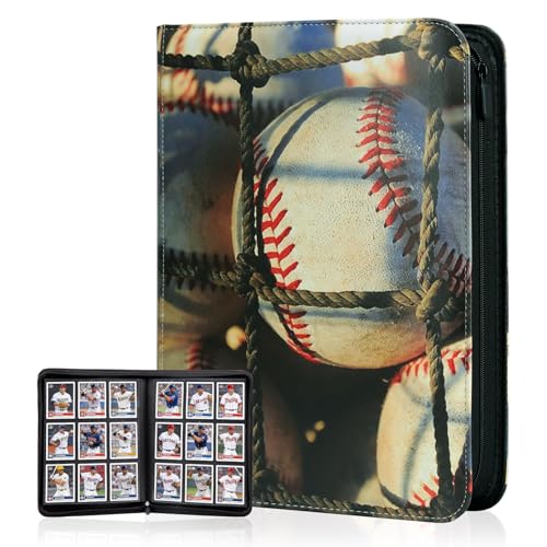 Baseball Card Binder 468 Pockets Waterproof Trading Cards Storage - color: Baseball, size: 468