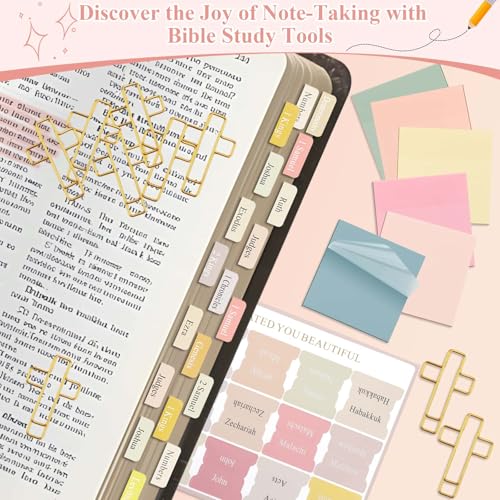 79 Pack Bible Study Supplies Journaling Kit for Women, Prayer Journal Note Taking Annotation Kit, Bible Tabs and Highlighters Set with Pencil Case and More Bible Study Tools - color: Multi