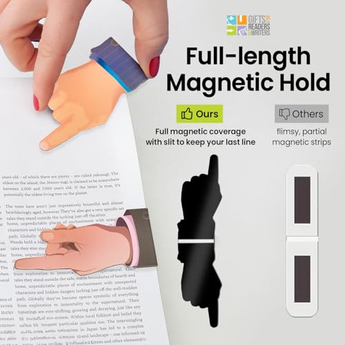 Thinking Gifts Magnetic Linemarker Bookmark for Tracking - Pointed Finger - color: Pointer Fingers