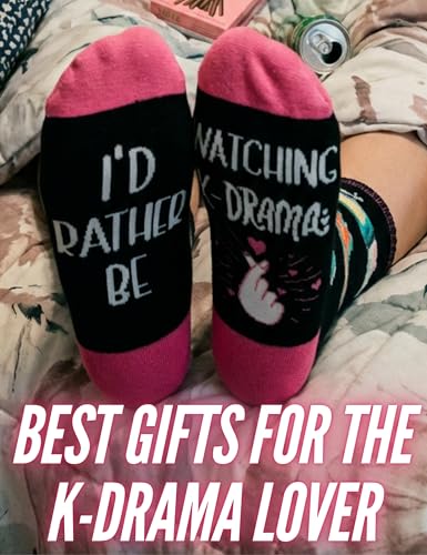 InnoBeta K Drama Gifts, Kpop Gifts Socks for Women Girls, One Size Crew Socks for K Drama K-Pop Lovers