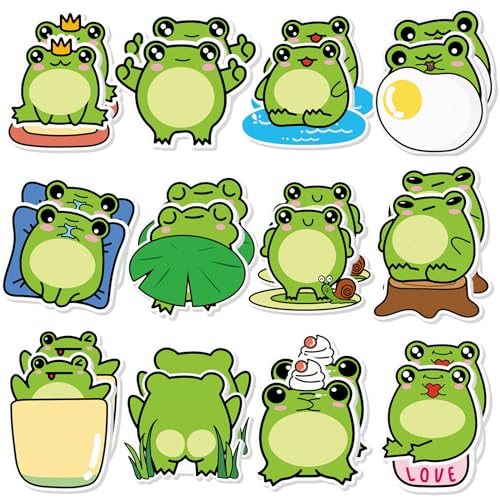 Yinder 24 Pads Frog Sticky Notes Kawaii Cartoon Party Favors School - color: Multicolor, size: Frog