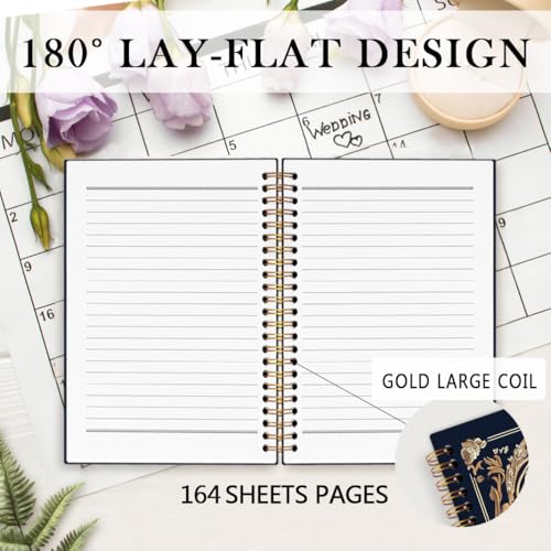 nvucamd Vintage Bird Spiral Notebook, Dark Academia Bird Floral Journal Notebook, Retro Cottagecore Botanical Journaling Notebooks for Women, Birds Lovers Gifts Office Supplies, 5.5x8.3Inch - color: bird