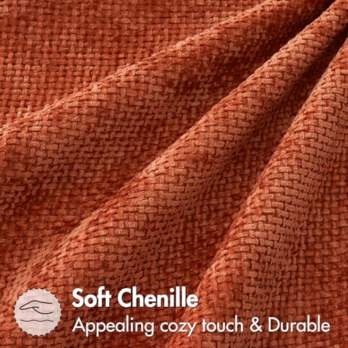 MIULEE Fall Decorative Couch Throw Pillow Covers 18x18 Burnt Orange 2 Pack - color: Burnt Orange, size: 18" x 18" (Pack of 2)