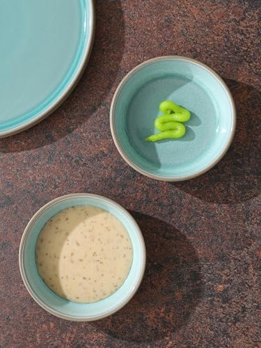 famiware Ceramic Soy Sauce Dish, 3oz Dipping Bowls Set of 6, Verdure - color: Verdure, style: Nature