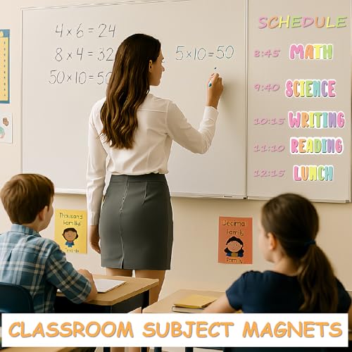 20 Pieces Classroom Schedule Magnets School Class Subject Magnets Teacher Subject Labels for Classroom Organization (Pastel) - color: Pastel