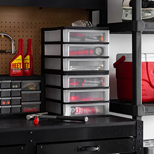 IRIS USA 2-Pack, 3-Drawer Medium Plastic Stacking Desktop Organizer, Black - color: Black, style: Medium - 2 Pack