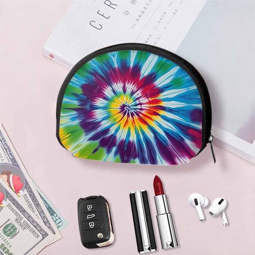 IBILIU Small Coin Purse Spiral Tie Dye Pattern Mini Wallet Coin Pouch Change Purse For Women Men - color: Coinp-020