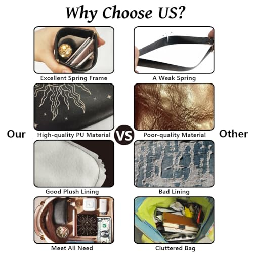 Peacoblue tree of life Coin Purse,PU Leather Squeeze Pouch 4PCS - style: Tree of Life
