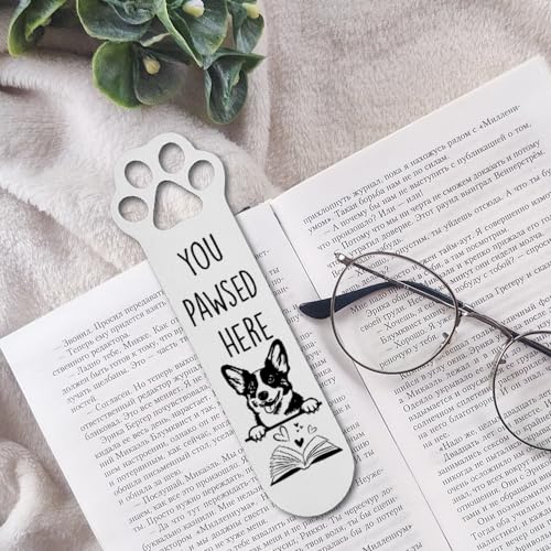 Corgi Gifts, Corgi Dog Bookmark for Corgi Dog Lover Book Lovers Bookworm Bookish Nerd, Corgi Gifts for Women, Bookmark Dog Lover, Book Club Gifts for Reader Dog Owner Lover-DX127 - style: Corgi Dog