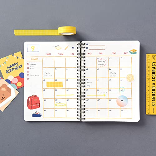 Monolike Ordinary days 4 Month Study Planner, School bag - Academic Planner, Weekly & Monthly Planner, Study plan - color: Ordinary days - School bag