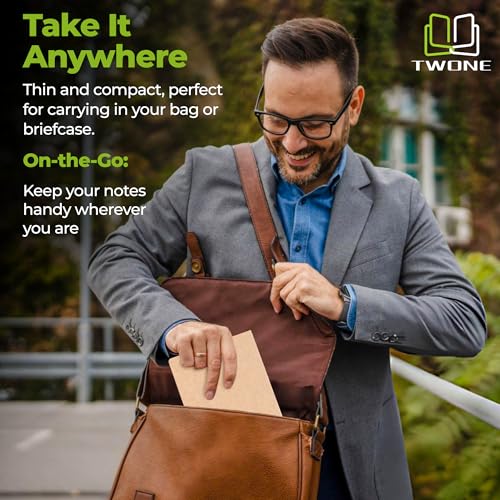 TWONE Travel Journal, 6 Pack Notebook Journal for Travelers Work School Writing Note Taking Kraft Brown Soft Cover A5 Notebooks 5.5” x 8.3”, 60 Blank Pages, 30 Sheets - style: Minimalist