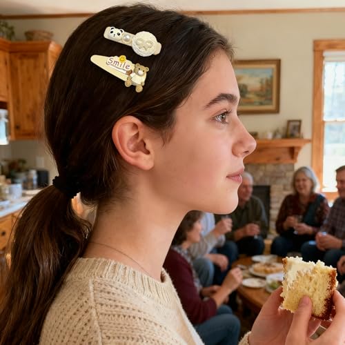 15 piece set of girls' and ladies' hair clips, sweet and fashionable hair clip set, pearl acrylic resin hair accessories, suitable as gifts for girls and ladies (white) - color: white