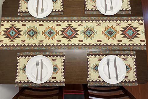 Aztec Southwest Geometric Placemats, Set of 4, 18x13 Inches - color: Aztec-placemat