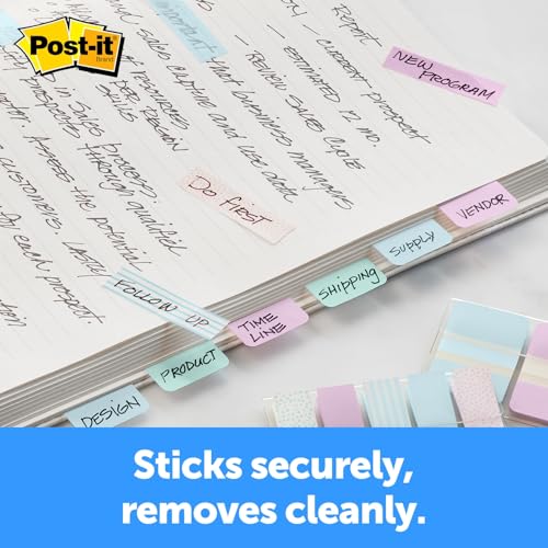 Post-it Pastel Color Tabs, 3 Colors, 3x3 inches, 24-Pack - style: 24 Pack