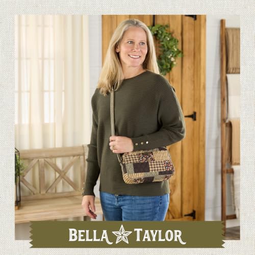 Bella Taylor Simple Crossbody, Quilted Handbag for Women - color: Twilight Garden Patch