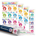 Quarterhouse 4 Poster Sign Language Part 1 Classroom Set - color: Sign Language Part 1