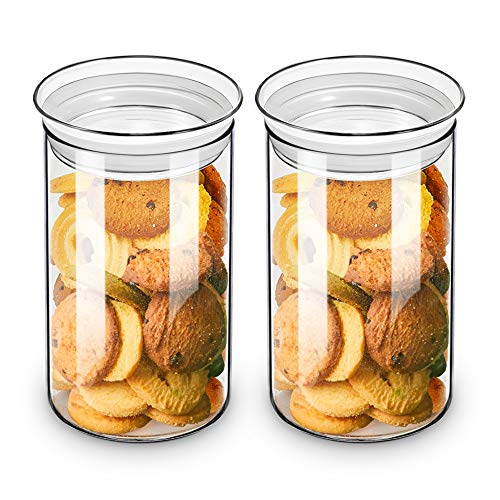 ZENS Glass Jars with Airtight Lid Set of 2, 37oz Kitchen Storage Jars - size: 8-37oz 2Pack