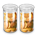 ZENS Glass Jars with Airtight Lid Set of 2, 37oz Kitchen Storage Jars - size: 8-37oz 2Pack