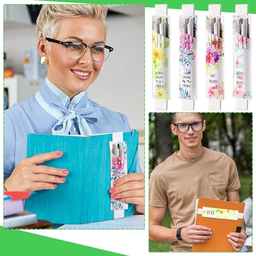 Crtiin 4 Pieces Back to School Pen Holder, Bible Floral - style: Bible Floral