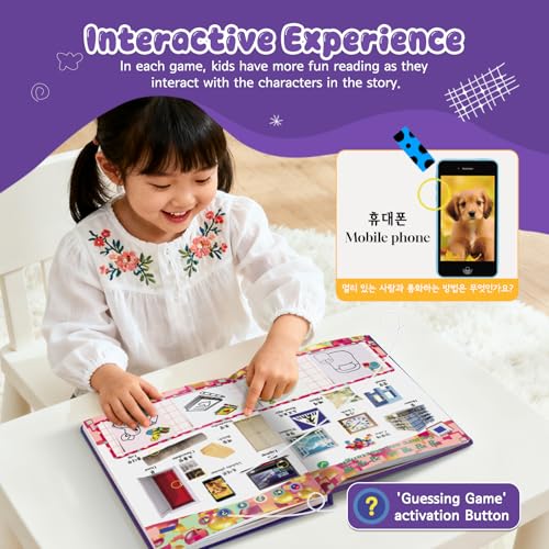 English Korean Bilingual Interactive Talking Sound Book Learning Toy Kid 2+ - color: Colours and Shapes-(en+kr)