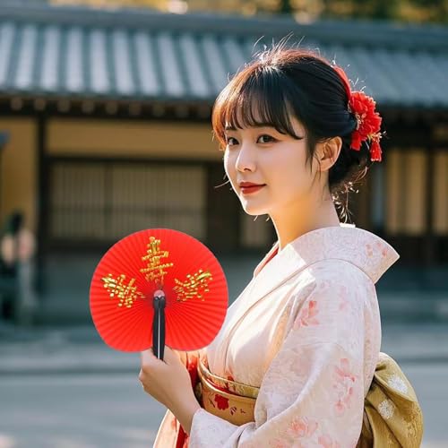 20 Pieces Chinese Paper Fans - color: Chinese Words, size: 20 PCS
