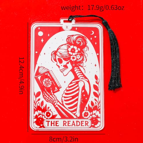 Clear Acrylic Female Skull Reading Page Marker Bookmark
