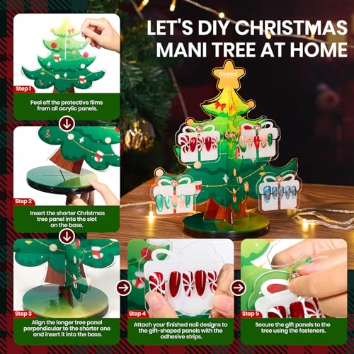 Beetles 67Pcs Gel Nail Polish Kit with U V Light - 12 Colors Gel Polish Set - color: B-Crystal Christmas