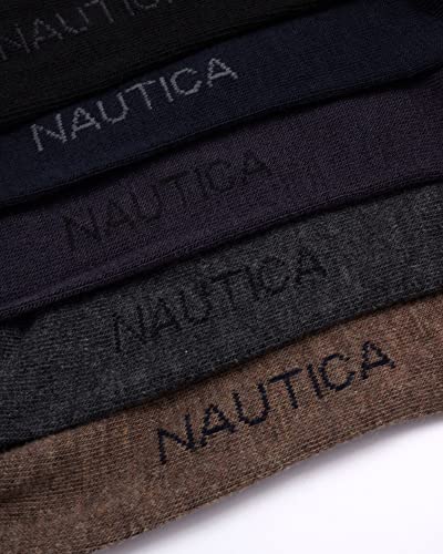 Nautica Mens Dress Socks Comfort Stretch Business Formal Crew Socks 10 Pack - color: Assorted