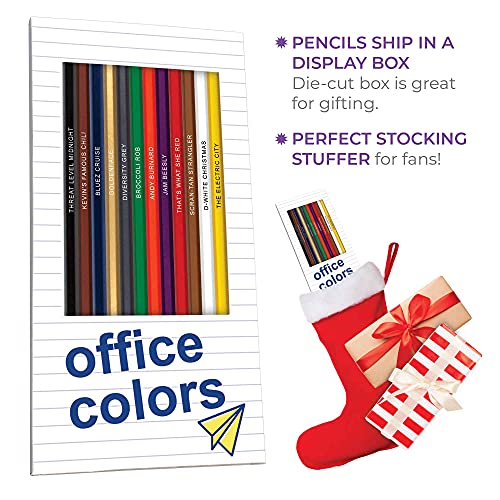 Workday Wonders Colored Pencil, 12 Humor Office Art Pencils - style: The Office