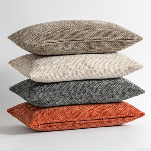 MIULEE Fall Decorative Couch Throw Pillow Covers 16x16 Burnt Orange 2 Pack - color: Burnt Orange, size: 16" x 16" (Pack of 2)