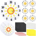 Ireer 24 Pcs DIY Sundial Craft Kit Educational Learning Teaches Time Solar Shadow Concepts Easy to Assemble for Home School Classroom Group Science Activity