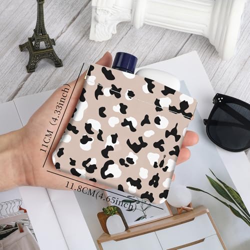 2Pcs PU Leather Small Squeeze Coin Purse Pouch Mini coin Bag Unique And Cute Wallet Cosmetic Bags Change Bag For Women Girls Men （Brown leopard print - color: Brown leopard print