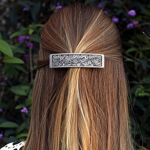 DANFORTH Butterfly & Bee Pewter Barrette | Handcrafted in the USA - color: Silver