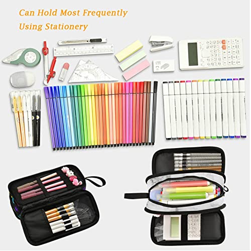 Fustylead White Marble Pencil Pen Case Office College School Large Storage High Capacity Bag Pouch Holder Box Organizer - color: White03 Marble