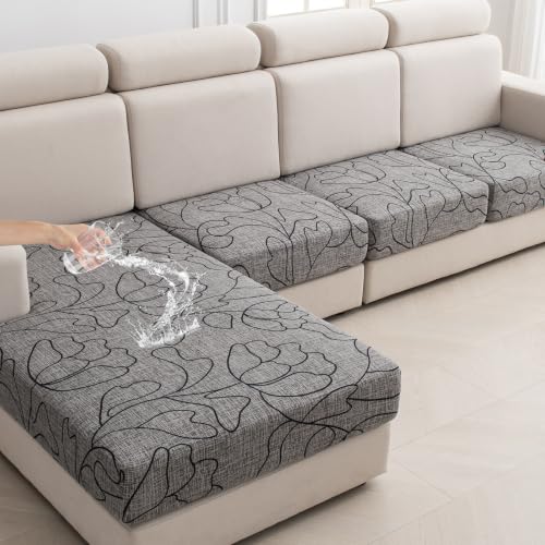KRFOONN Waterproof Sectional Couch Covers Stretch Sofa Cushion Covers, 04 - color: Color 04, size: Chaise Cover
