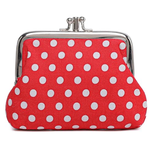 Cute Floral Buckle Coin Purses Vintage Pouch Kiss-lock Change Purse Wallets… - color: 28