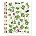 JXREQ Sage Green Clover Notebook Ladybug Botanical Journal Notebooks for Women Note Taking Diary Writing, Plant Insect Aesthetic Journaling Spiral Notebooks 5.5x8.3 - color: Clover