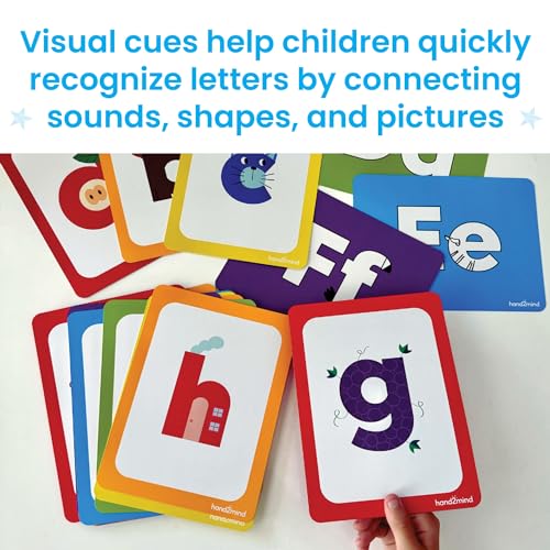 hand2mind Alphabet Picture Mnemonic Cards, 26 Jumbo Cards, Ages 3+