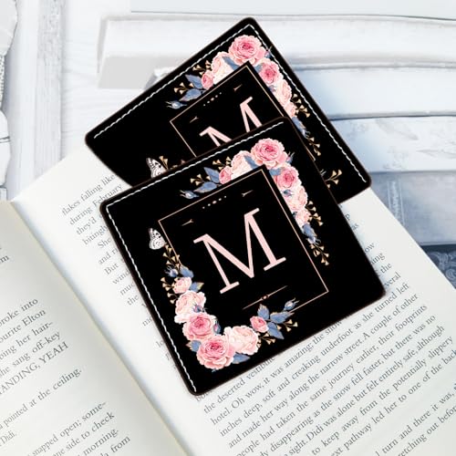 2 Pack A-Z Leather Book Corner Bookmark Durable Reading Accessories M