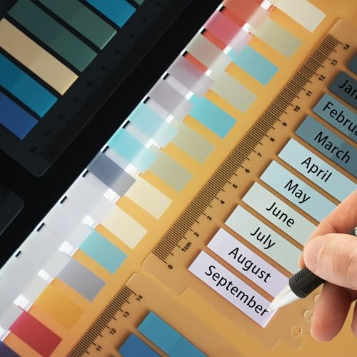 YOUDEFUL 1600Pcs Transparent Sticky Note Tab, Colored Page Marker Tab - size: Tabs Morandi