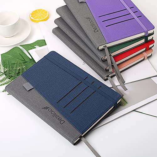 Lined Journal Notebooks with Pen Loop, Hardcover Notebook Journal for Work, 100Gsm Premium Thick Paper with Inner Pocket, Medium 5.7"x8.4", （Blue, Ruled） - color: Gray-blue, size: 1 Pack