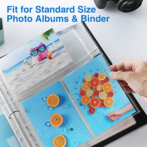Sooez 30 Pack 4x6 Photo Sleeves for 3 Ring Binder, Hold 180 Pictures - size: 4x6" 3-Pocket