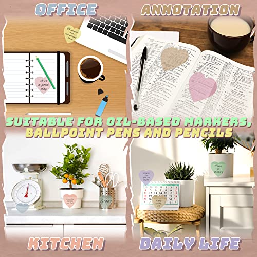 Jetec 500 Sheets Transparent Sticky Notes Bulk Pastel, Colorful, Cute - color: Colorful, style: Cute