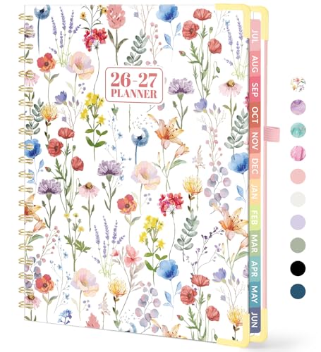 Forvencer Academic Planner 2026-2027, Calendar Jul 2026-Jun 2027, 8.5"x11" - color: Floral Style, size: 8.5"x11" (Jul 2026 - Jun 2027)