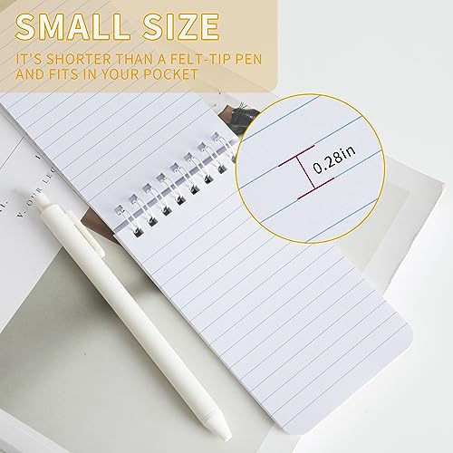 QiCheng 6pcs Pocket Notebook Mini Notepad Small Spiral Notebooks 3X5Inch - size: 6-black