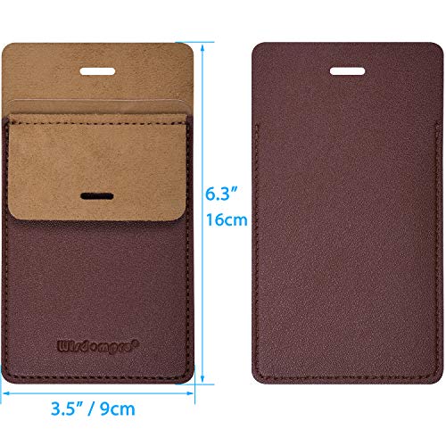 Wisdompro Pocket Protector, 3 Pack PU Leather Heavy Duty Pen Holder Pouch - color: Brown