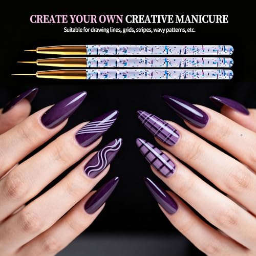Artdone 34pcs Nail Art Brushes, Nail Art Tool Set, Dotting Tools - color: 34Pcs Set
