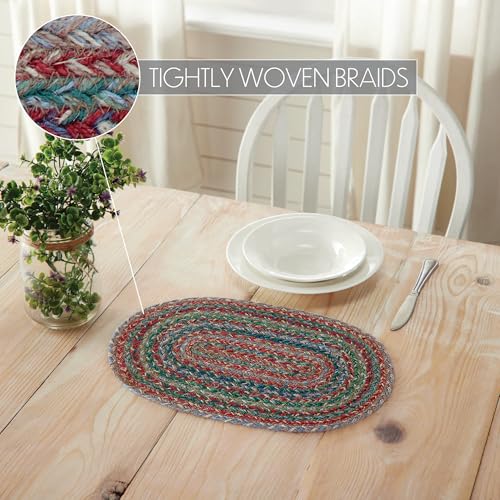 Multi Jute Oval Placemat 10x15 - color: Deep Olive, size: 10x15, 1 pack